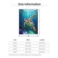 thumbnail image 5 of PHELIKA Sea Turtle Swiming In Underwater 02 All Season Soft Throw Blanket Lightweight Flannel Fleece Blankets 50"x40", 5 of 8