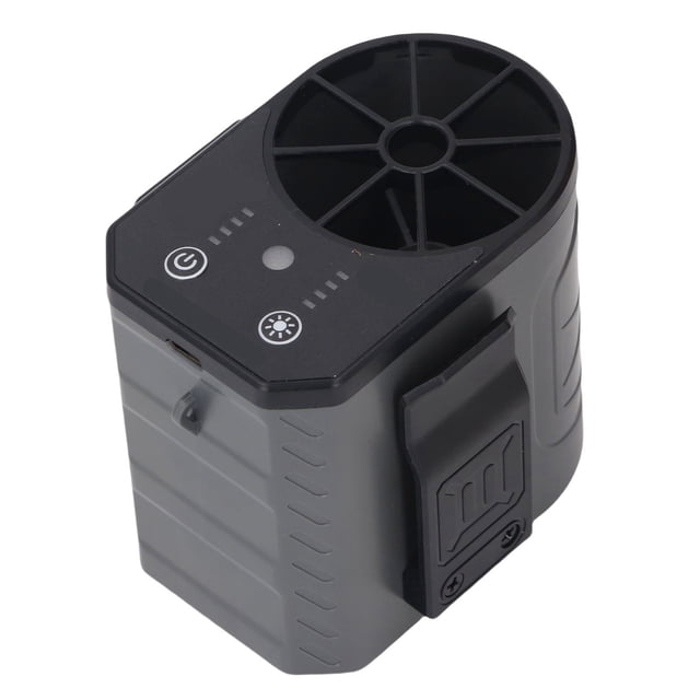 Waist Fan, 4 Speed Adjustable USB Rechargeable Portable Belt Fan with LED Light for Outdoor Household Chores Camping