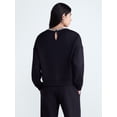 thumbnail image 3 of Scoop Women's and Women's Plus Scubaknit Embellished Sweatshirt, Sizes XS-4X, 3 of 5