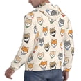 thumbnail image 6 of Pofeuu Shiba Head Face Print Mens Casual Hooded Collar Drawstring Hoodies Pullover Sweatshirts Casual Long Sleeve Shirts-XX-Large, 6 of 7