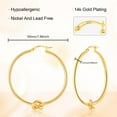 thumbnail image 5 of Lancharmed Gold Plated Women's Earrings,Round Earring New Years Gifts, 5 of 8