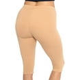 thumbnail image 3 of Stretch Is Comfort Women's Oh so Soft PS Knee Length Leggings Beige 2X, 3 of 6