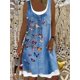 thumbnail image 1 of Women's A-Line Dress Sleeveless Spring Summer Casual Patchwork Print Knee Length Dress Fashion 3D Printing Denim Print DressM Gao Jinjia LED, 1 of 2