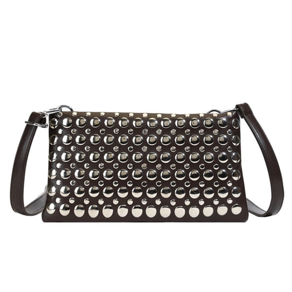 RUISINERY Crossbody Purse for Women,Soft Pu Leather Crossbody Bag Women's Shoulder Handbags Clutches with Rivets Studded Designs