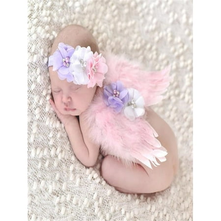 Baby Angel Feather Wings Wing Feather Photo Prop Girls Hair Accessories