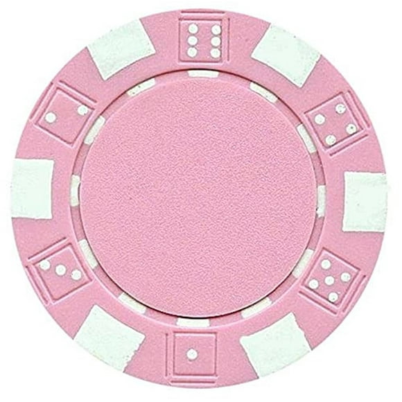 Fichas de póker DA VINCI 50 Clay Composite, 11,5 g, dados a rayas rosas