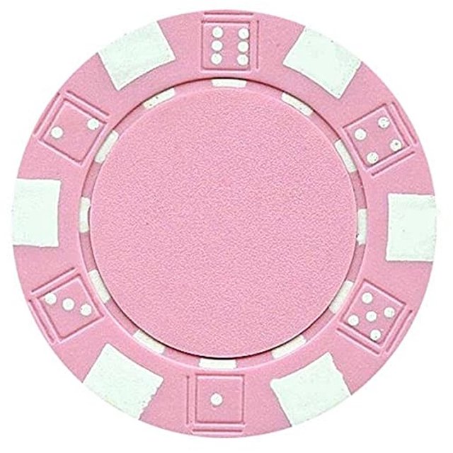 Fichas de póker DA VINCI 50 Clay Composite, 11,5 g, dados a rayas rosas