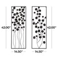 thumbnail image 5 of DecMode Black Metal Floral Wall Decor with Black Frame (2 Count), 5 of 15