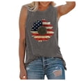 thumbnail image 2 of Womens Tank Tops Sale Rydcot Womans Shirts,Women's Tank Tops O-Neck Sunflower Printing Sleeveless Casual Loose Vest Tops Gray 14(2Xl), 2 of 5
