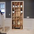 thumbnail image 1 of Pegatinas de puerta DIY para gabinete de vino 3D, papel tapiz adhesivo de PVC, calcomanías de decoración para el hogar, Mural impermeable para decoración de sala de estar y dormitorio Adepaton 2029823-2, 1 of 7