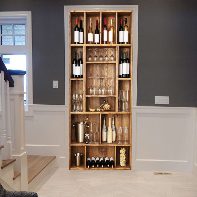 Pegatinas de puerta DIY para gabinete de vino 3D, papel tapiz adhesivo de PVC, calcomanías de decoración para el hogar, Mural impermeable para decoración de sala de estar y dormitorio Adepaton 2029823-2