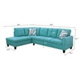 thumbnail image 2 of Pon Living Furniture Modular Velvet Sectional Sofa, 2 Pieces L Shaped Living Room Set, Left Hand Facing/Green, 2 of 9