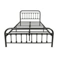 thumbnail image 3 of Metal Bed Frame Full Size with Vintage Headboard and Footboard, Sturdy Premium Steel Slat Support, No Box Spring Needed, Black, 3 of 7