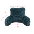 thumbnail image 5 of Home Soft Things DO-IT-YOURSELF Shaggy Faux Fur Bedrest Pillow, Teal, 20" x 18" x 17", 5 of 10