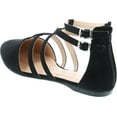 thumbnail image 3 of Betani Abela-1 Women's Double Ankle Strap T-Strap Ballerina Flats Half Size Big, 3 of 7