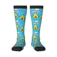 thumbnail image 2 of Picia Women Crew Soft Moisture-wicking Socks Avocado Work Out Pattern Design Cotton Socks, One Size fit All, 2 of 9