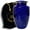 BLUE, variant on Nova Niche Aluminum Cremation Urn for Human Ashes Adult – Large Bright Green with Velvet Bag
