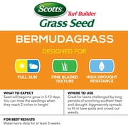 Scotts Turf Builder Grass Seed Bermudagrass, 5 lb., Drought Tolerant