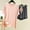 Pink, variant on Crew Neck Pajama Sets for Womens Short Sleeve Shorts Pjs Sets Home Comfy 2 Pc Women Sleepwear XL