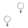thumbnail image 4 of jesticaly 10 Pcs Rustproof Curtain Rings Home Decoration Shower Curtain Rings Clamps Drapery Clips Bath Curtain Rod Clips Window Accessoy Silver 3.5mm*35mm 2Set, 4 of 6