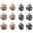 Mix, variant on 12 Cowhide Printed Christmas Balls Ornaments, Black/Brown/White Plastic Cow Xmas Ball, Classic Hanging Xmas Ornament Bluk for Christmas Decoration Indoor