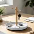 thumbnail image 4 of Gumesh Wood Key Tray for Entryway Table, Jewelry Tray, Catchall Tray with Stand Hanging Organizer, for Rings, Phone, Bracelets Watches, 4 of 6