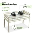 thumbnail image 6 of KING BIRD 47"×24"×56" Raised Garden Bed with Plants Protection Cover, Legs Galvanized Steel Metal Elevated Garden Planter Box for Outdoor Gardening White, 6 of 10