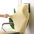 thumbnail image 2 of Office Chair Covers,High Stretch Waterproof Solid Color Removable Washable Universal Chair Protector Spandex Jacquard Chair Slipcovers for Office Desk Chair-small-Khaki, 2 of 6