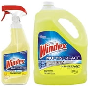 Windex Antibacterial Multi-Surface Cleaner, 32 oz + Refill 1 Gallon Combo