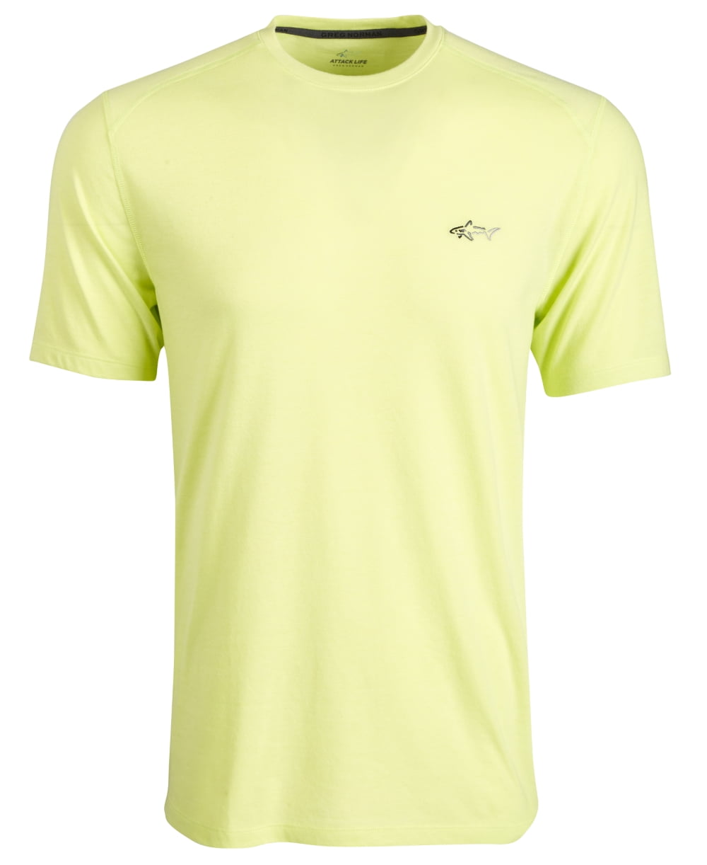 Greg Norman T-Shirts - Mens T-Shirt Neon Medium Crewneck Stretch Tee M - Walmart.com - Walmart.com