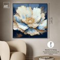 thumbnail image 5 of Plenitude Navy Canvas Light Colors Flower Art Prints by Art Remedy, Black Frame, 40" x 40", 5 of 7