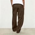 thumbnail image 5 of Wlynlyn Mens Baggy Sweatpants Straight Leg Elastic Waist Drawstring Athletic Loose Lounge Sweat Pants with Pockets(Medium,Brown), 5 of 5