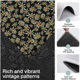 thumbnail image 3 of Black Daisy Flower Orange Centers Pattern Kitchen Rugs Sets Of 3,Kitchen Runner Rugs Non Skid Washable,Decorative Kitchen Floor Mats for Kitchen,Sink,Laundry,17"x30"+ 17"x47" + 17"x59", 3 of 6