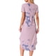 thumbnail image 3 of INSPIRAR CHIC Camisón de Mujer con Cuello en V, Manga Corta, Camisón Largo, Vestido de Lounge de Primavera Verano con Bolsillo, Talla XL, Tie Dye Rosa, 3 of 6