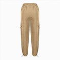 thumbnail image 5 of NOLDARES Parachute Cargo Pants Girl Elastic Waisted Quick Dry Lightweight Baggy Hiking Pants with Pockets Water Resistant(Khaki,6-7 Y), 5 of 7