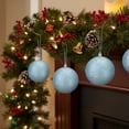 thumbnail image 3 of Northlight 4" Shatterproof Holographic Glitter Christmas Ball Ornament - Mermaid Blue, 3 of 8