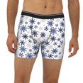 thumbnail image 2 of Salouo blue Snowflake Prints Pattern Men's Boxer Briefs, Soft & Breathable Underwear Elastic Waistband Briefs for Men,1-Pack, 2 of 7