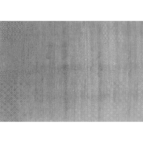 Ahgly Company Indoor Rectangle Oriental Gray Industrial Area Rugs, 2' x 5'