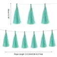 thumbnail image 2 of Uxcell 20Pcs Green Tassel Garland Banner w Rope for Wedding Birthday Party Decoration, 2 of 6
