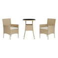thumbnail image 4 of vidaXL Patio Bistro Set with Cushions Outdoor Wicker Furniture Poly Rattan, 4 of 6