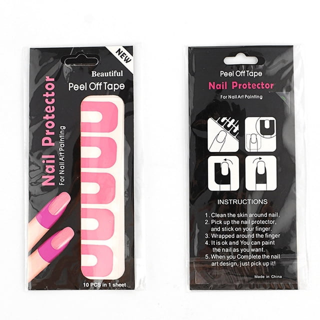Nail Oil Spill Prevention U - shaped Nail Sticker Environmental Adhesive