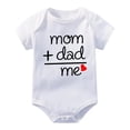 thumbnail image 2 of Ropa de bebé para recién nacido, mono infantil para niños y niñas, Pelele de manga corta con estampado de letras, monos para niños pequeños de 0 a 12 meses, 2 of 4