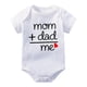 thumbnail image 2 of Ropa de bebé para recién nacido, mono infantil para niños y niñas, Pelele de manga corta con estampado de letras, monos para niños pequeños de 0 a 12 meses, 2 of 4