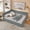 Grey, variant on Newest Queen Size Upholstered Daybed with Tufted Backrest & Armrests, Velvet Sofa Bed Frame for Bedroom & Living Room, Black