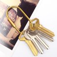 thumbnail image 2 of Simple Creative Golden Brass Keychain Purse Keyring Key Holder Fashionable Belt Clip Gift for Hanging Ornament, 2 of 7