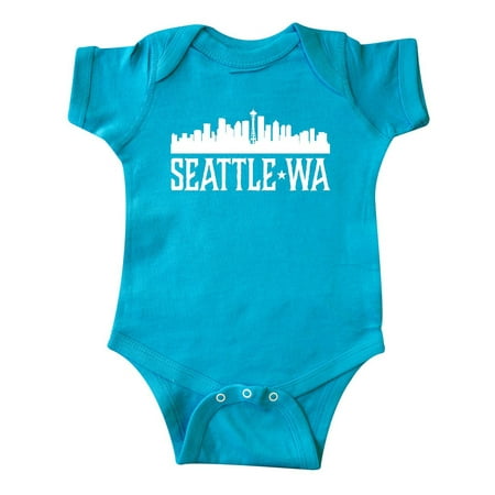

Inktastic Seattle Washington Skyline WA Cities Gift Baby Boy or Baby Girl Bodysuit