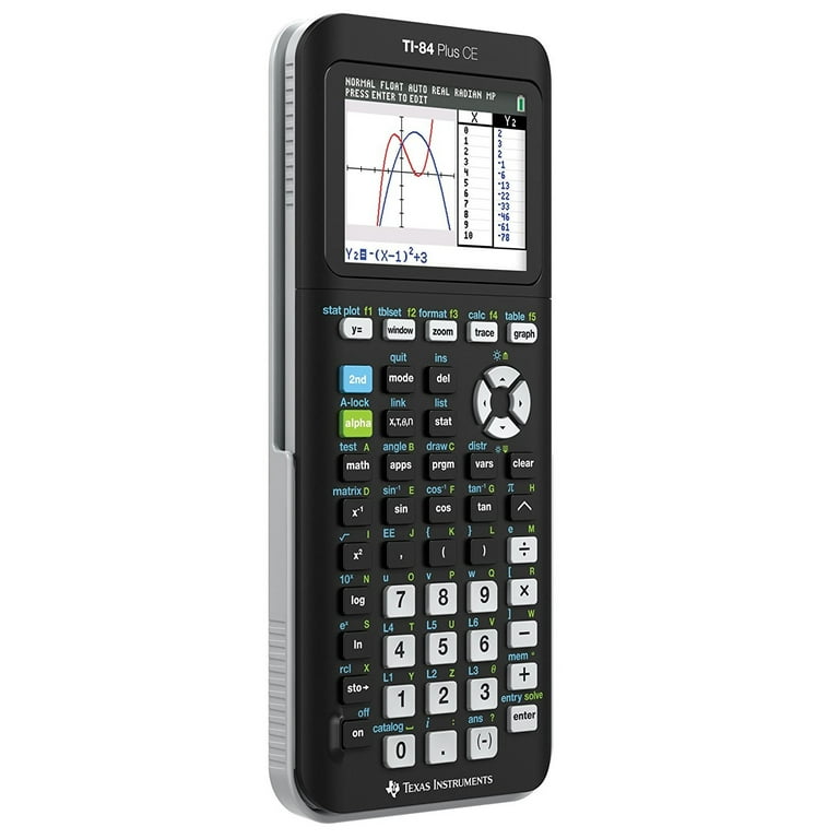 Texas Instruments, Graphing Calculator, TI-84 Plus CE, Matte Black