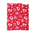 thumbnail image 2 of Valentine's Throw Blanket, Romantic Heart Warm Soft Plush Flannel Fleece Throw Cozy Blanket for Mom Couple Couch Chair Bedroom Picnic Home Decorative, 39 x 51 Inch, 2 of 6
