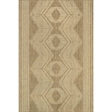nuLOOM Ranya Tribal Indoor/Outdoor Area Rug, 5' x 8', Ranya Light Brown