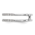 thumbnail image 3 of 14K White Gold Ring Band Wedding Diamond Round Guard, 3 of 7